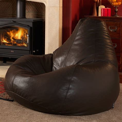 giant leather bean bag chairs